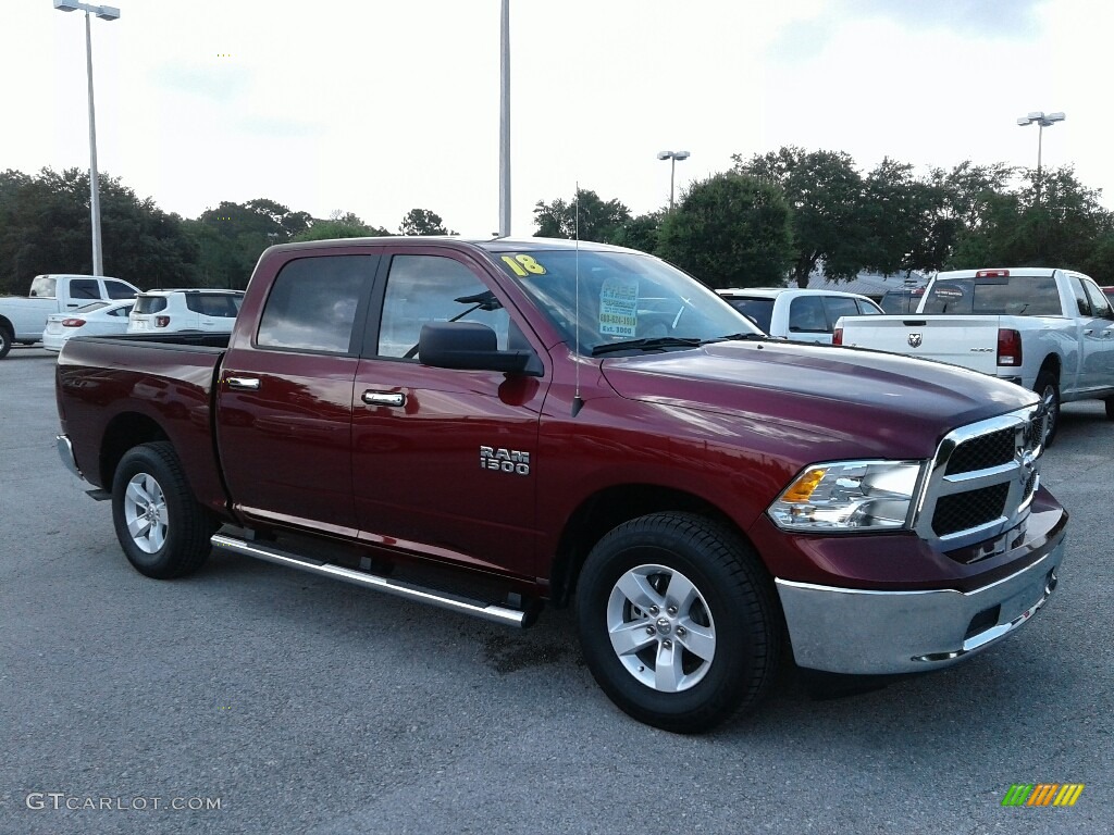 2018 1500 SLT Crew Cab - Delmonico Red Pearl / Black/Diesel Gray photo #7