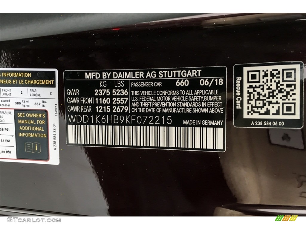 2019 E Color Code 660 for Rubellite Red Metallic Photo #129888892