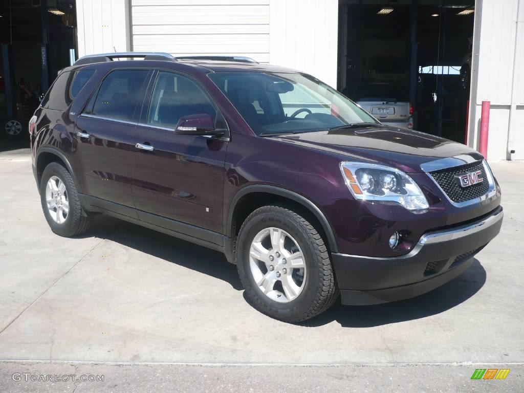 2009 Acadia SLT AWD - Dark Crimson Metallic / Ebony photo #1