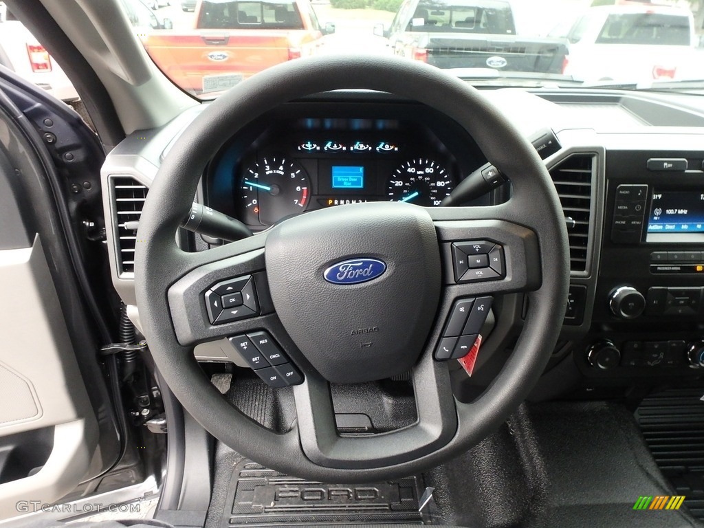 2019 Ford F350 Super Duty XL SuperCab 4x4 Earth Gray Steering Wheel Photo #129890308