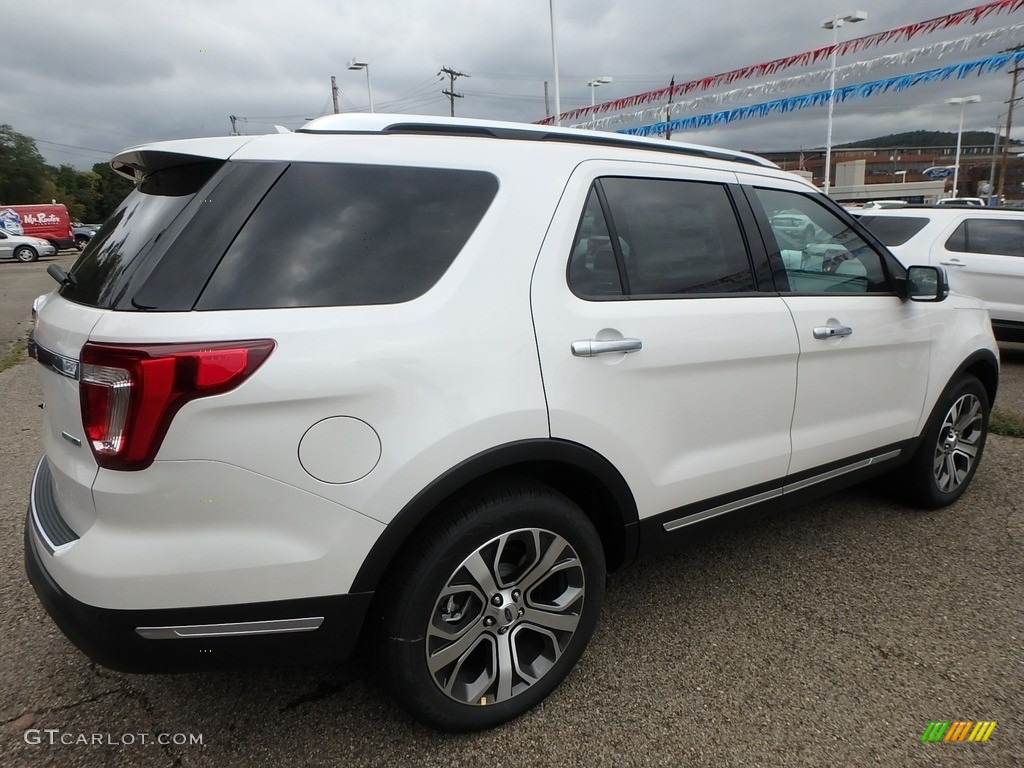 2018 Explorer Platinum 4WD - White Platinum / Ebony Black photo #2