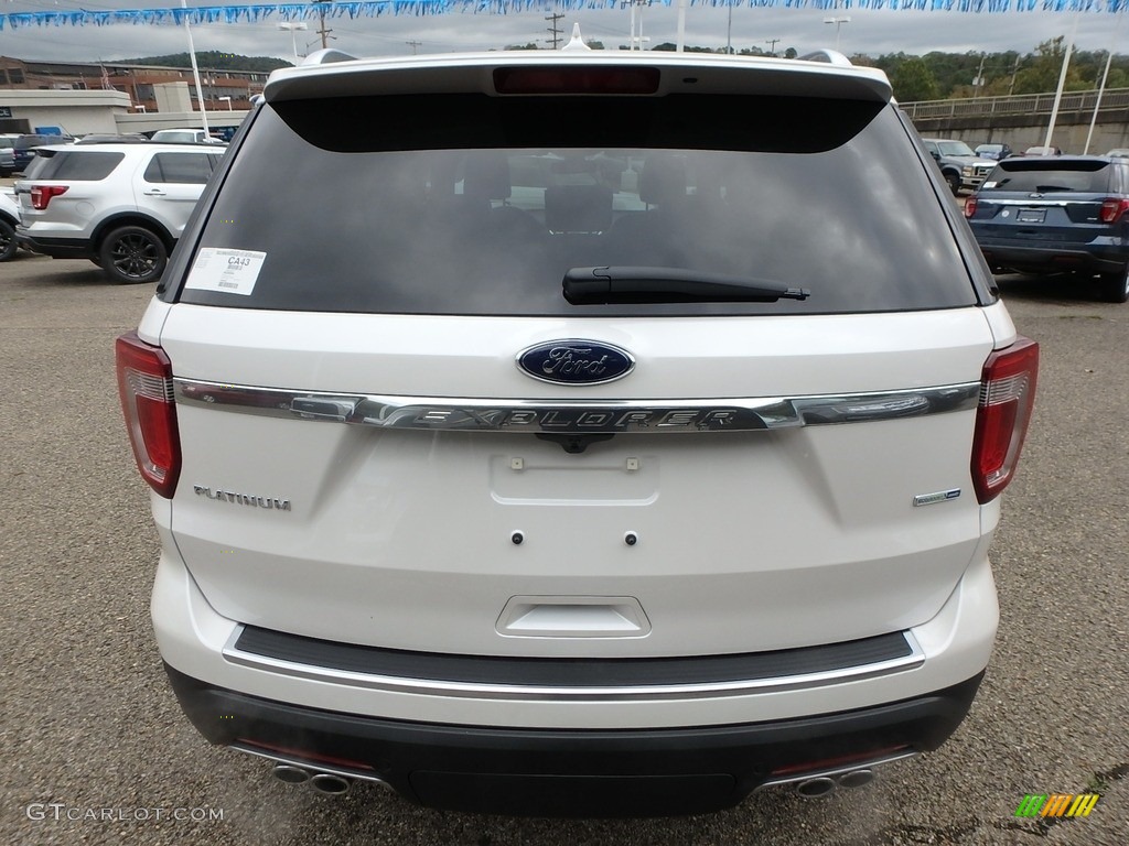 2018 Explorer Platinum 4WD - White Platinum / Ebony Black photo #3