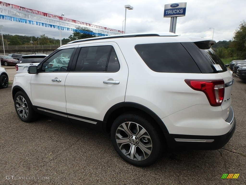 2018 Explorer Platinum 4WD - White Platinum / Ebony Black photo #4