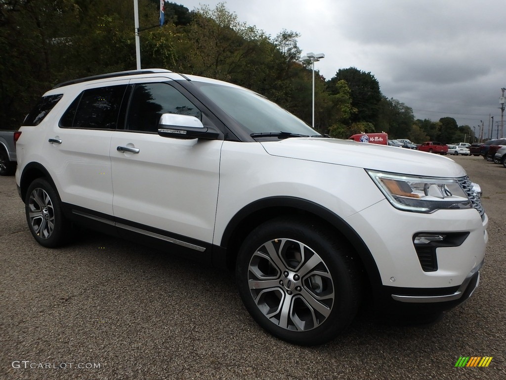 2018 Explorer Platinum 4WD - White Platinum / Ebony Black photo #8