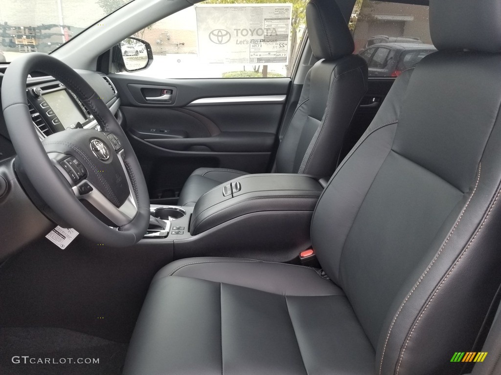 Black Interior 2019 Toyota Highlander XLE AWD Photo #129894721