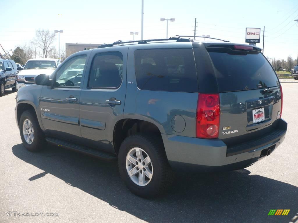 2009 Yukon SLT 4x4 - Stealth Gray Metallic / Ebony photo #4