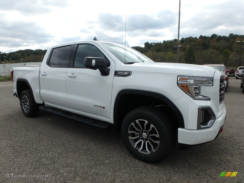 Summit White 2019 GMC Sierra 1500 AT4 Crew Cab 4WD Exterior Photo #129896479