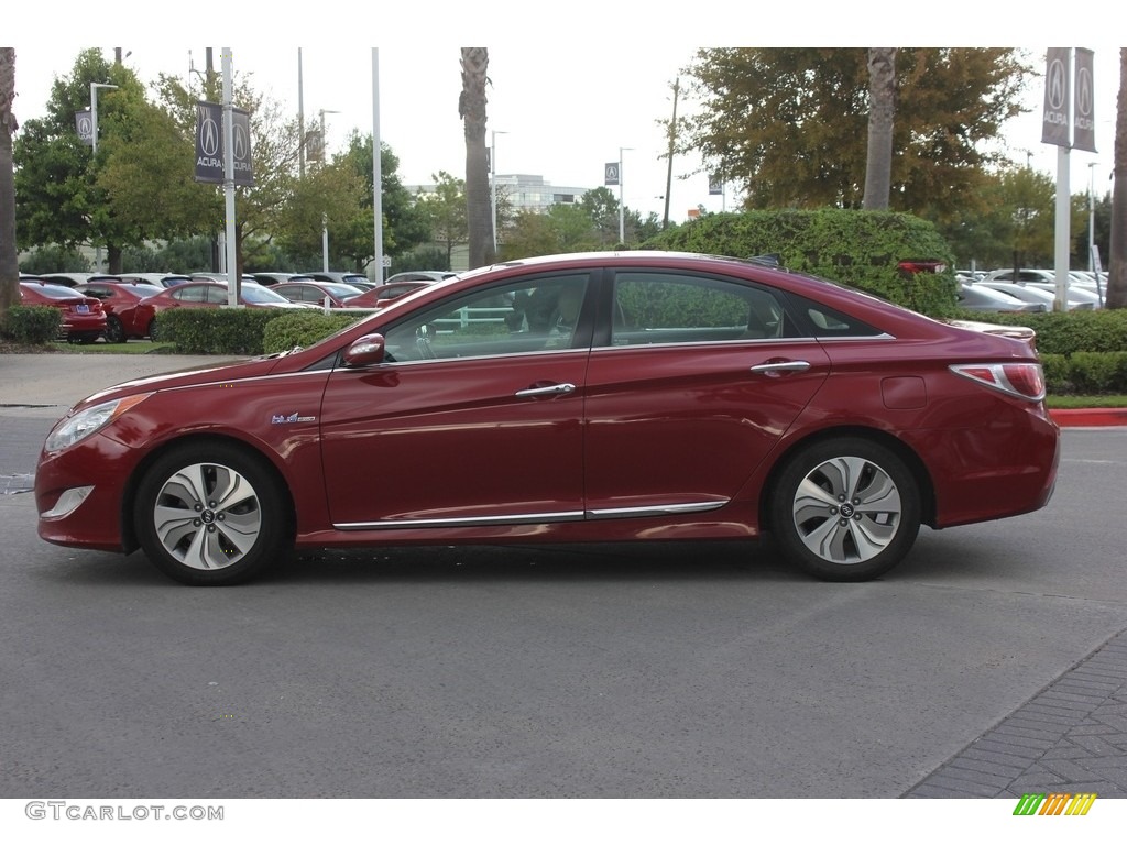 2013 Sonata Hybrid Limited - Venetian Red Pearl / Camel photo #3