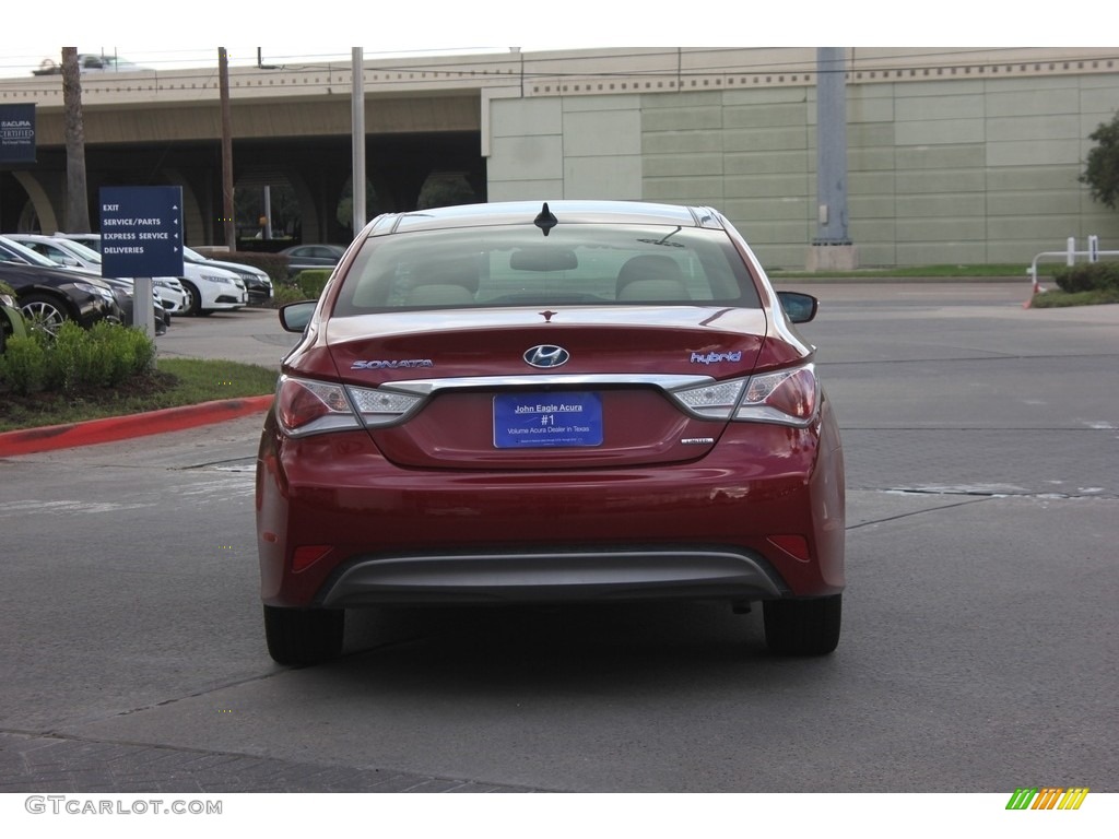 2013 Sonata Hybrid Limited - Venetian Red Pearl / Camel photo #5