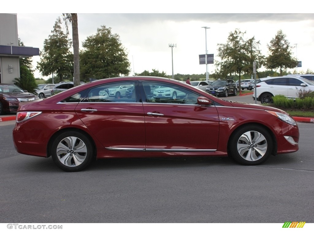 2013 Sonata Hybrid Limited - Venetian Red Pearl / Camel photo #7