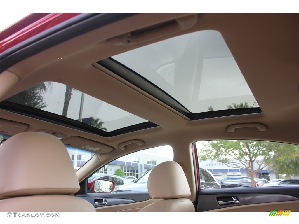 2013 Sonata Hybrid Limited - Venetian Red Pearl / Camel photo #16