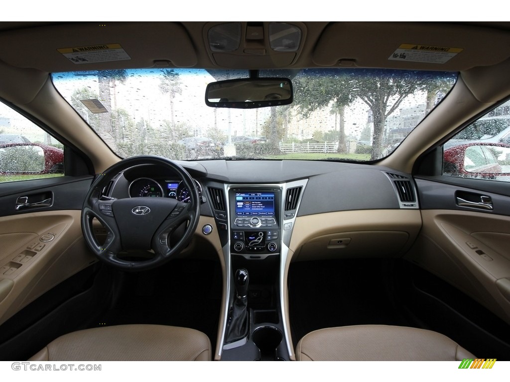 2013 Sonata Hybrid Limited - Venetian Red Pearl / Camel photo #17