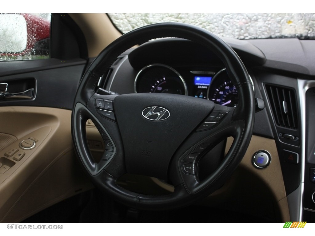 2013 Sonata Hybrid Limited - Venetian Red Pearl / Camel photo #19