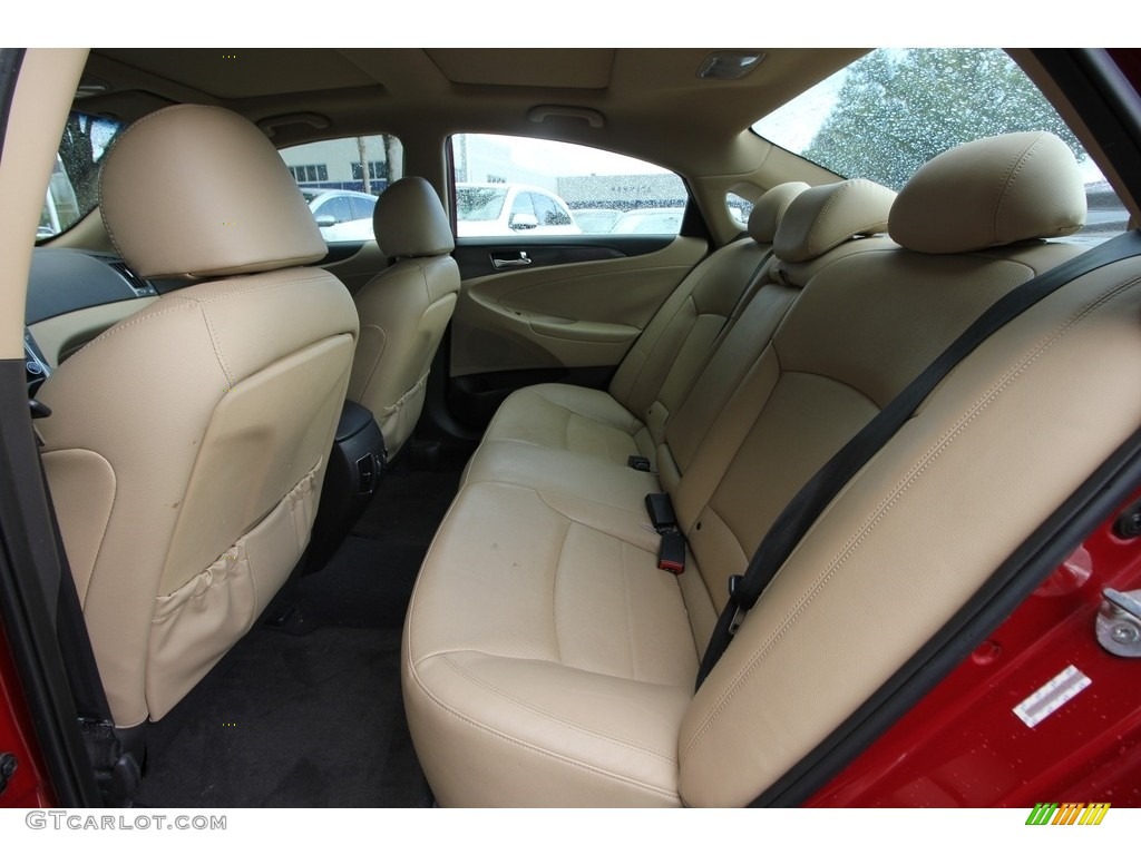 2013 Sonata Hybrid Limited - Venetian Red Pearl / Camel photo #41