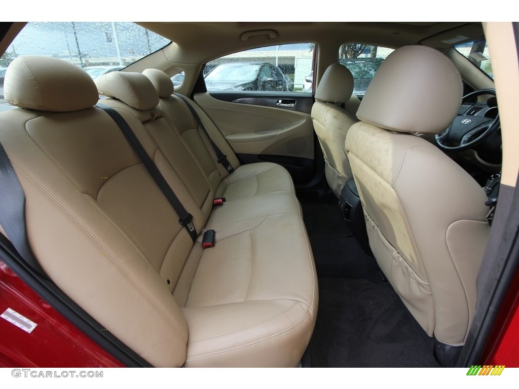 2013 Sonata Hybrid Limited - Venetian Red Pearl / Camel photo #44