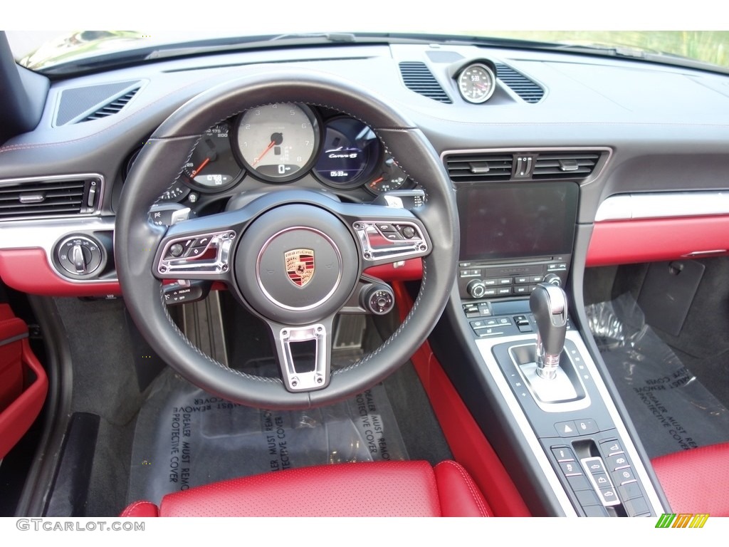 2017 911 Carrera 4S Cabriolet - Jet Black Metallic / Black/Bordeaux Red photo #15