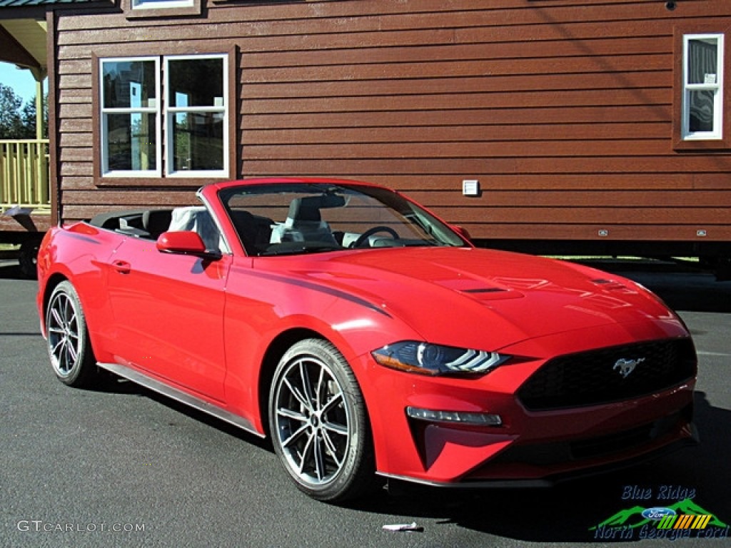 2019 Mustang EcoBoost Convertible - Race Red / Ebony photo #7