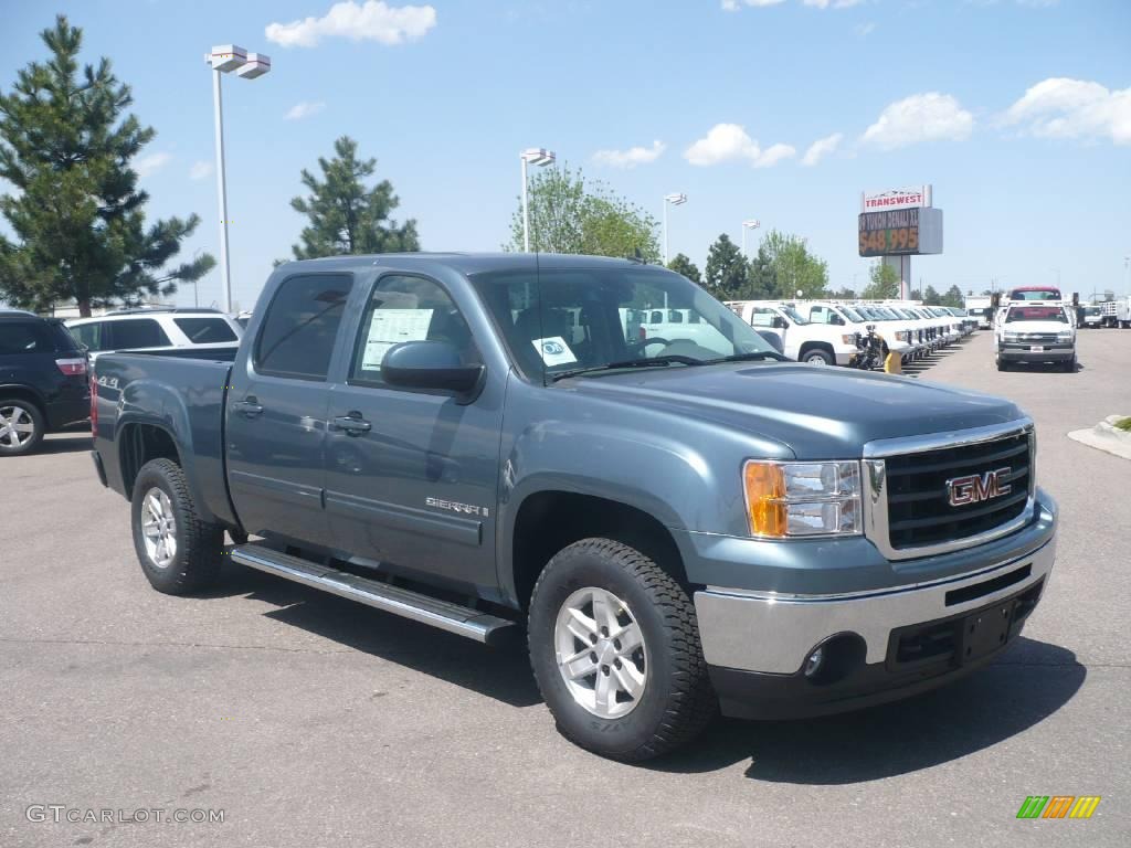 2009 Sierra 1500 SLT Crew Cab 4x4 - Stealth Gray Metallic / Dark Titanium/Light Titanium photo #1