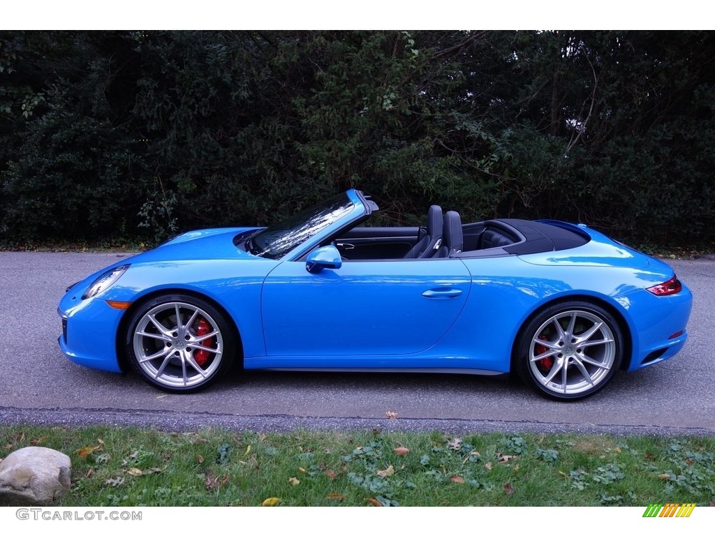 Paint to Sample Voodoo Blue 2017 Porsche 911 Carrera 4S Cabriolet Exterior Photo #129904038