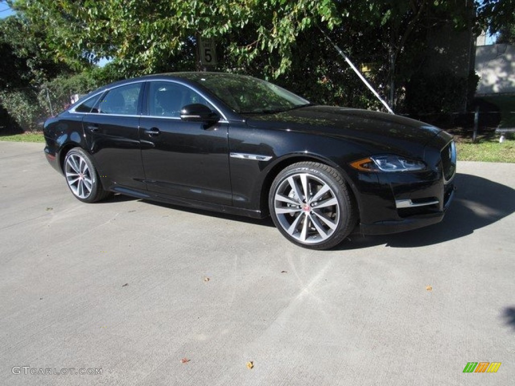 Santorini Black Metallic 2019 Jaguar XJ R-Sport Exterior Photo #129905649