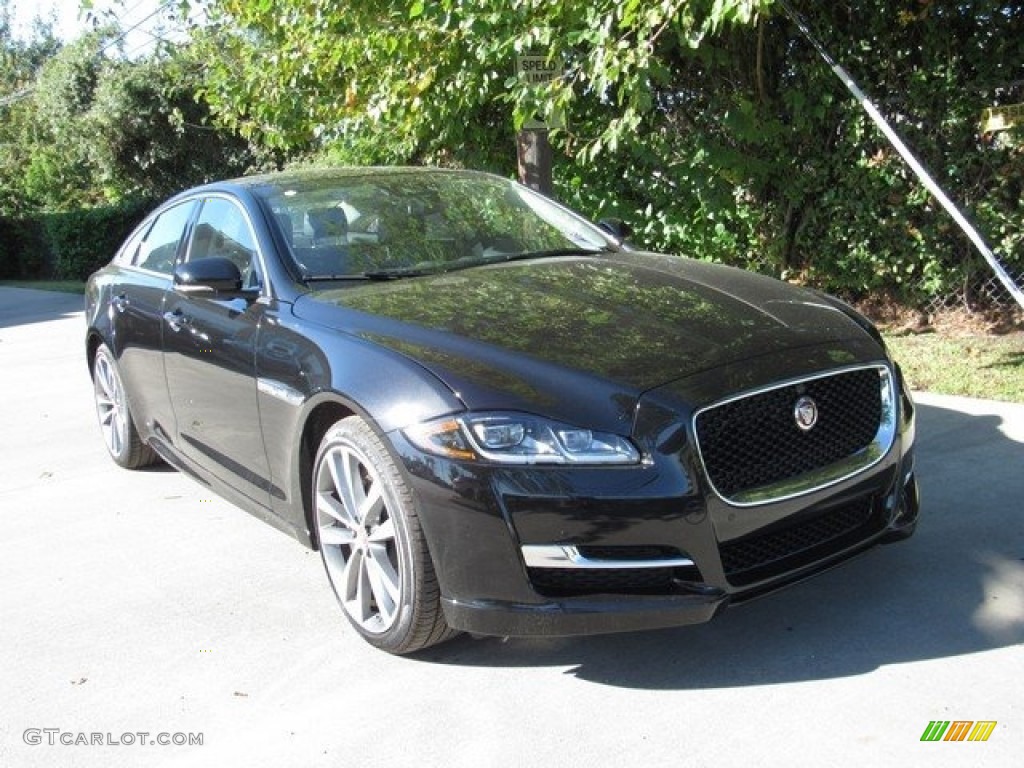 Santorini Black Metallic 2019 Jaguar XJ R-Sport Exterior Photo #129905670