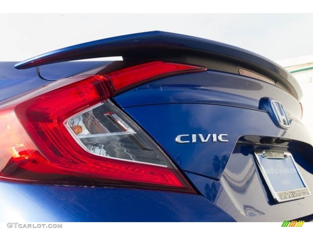 2018 Civic Si Sedan - Aegean Blue Metallic / Black photo #9