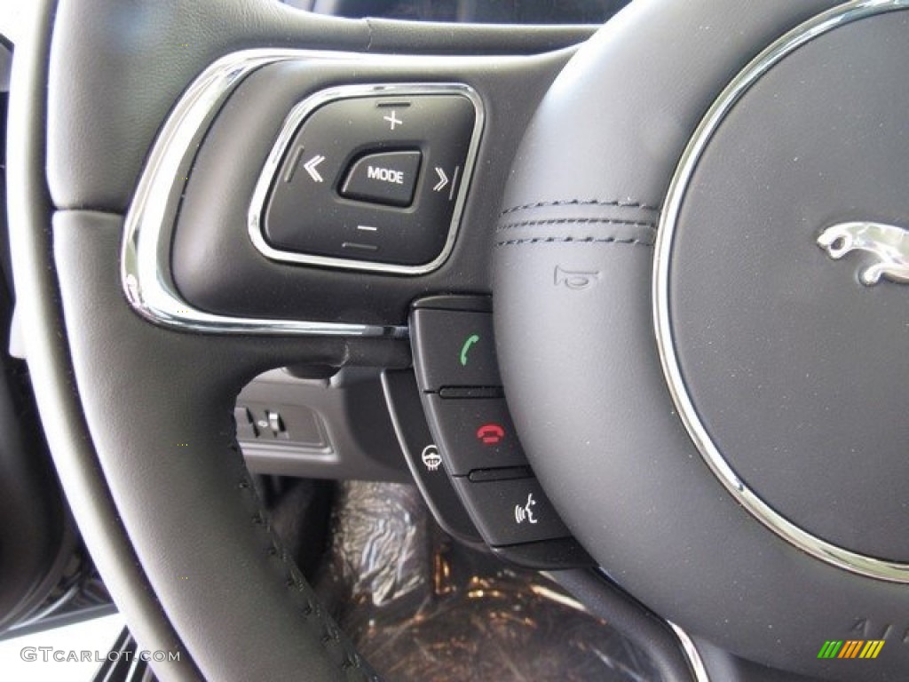 2019 Jaguar XJ R-Sport Ebony Steering Wheel Photo #129906240