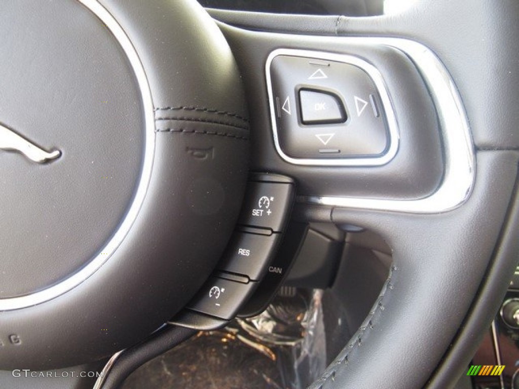 2019 Jaguar XJ R-Sport Ebony Steering Wheel Photo #129906261