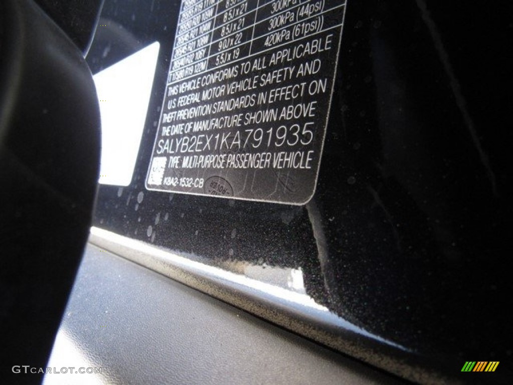 2019 Range Rover Velar S - Santorini Black Metallic / Ebony photo #39