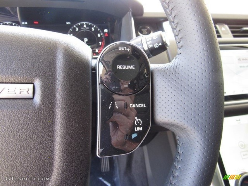 2019 Land Rover Range Rover Sport HSE Ebony/Ebony Steering Wheel Photo #129907086