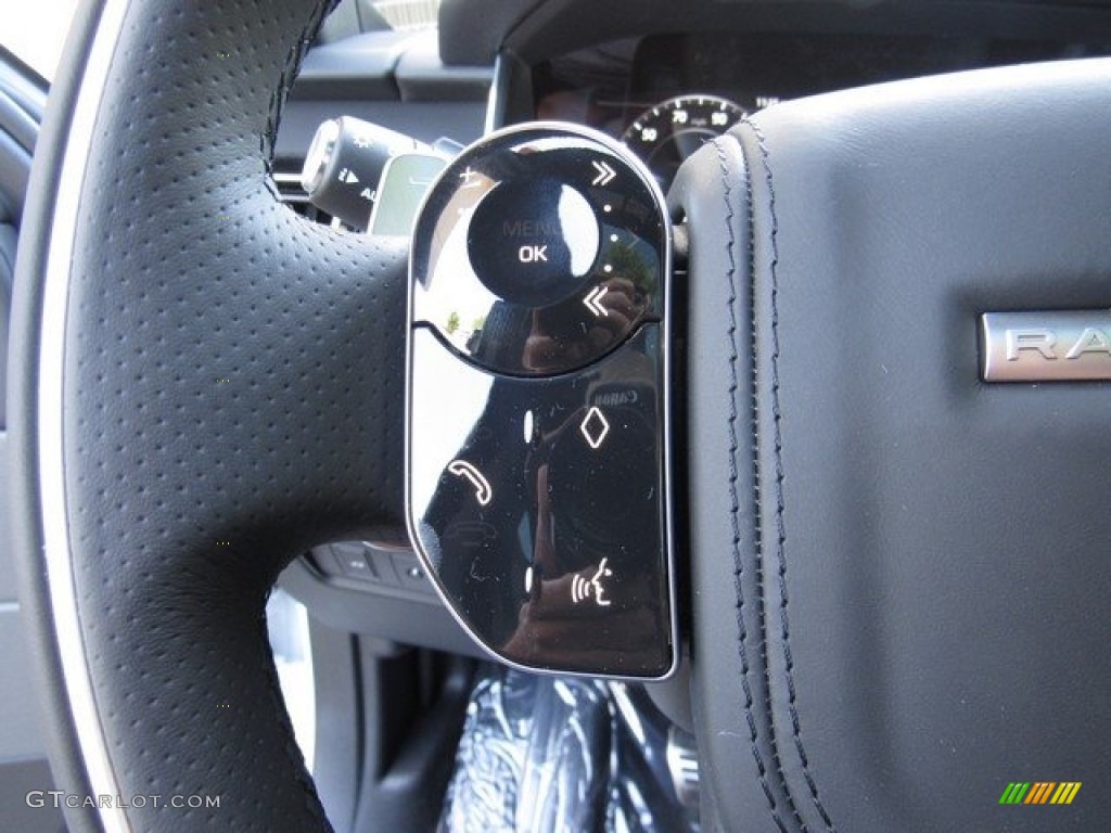 2019 Land Rover Range Rover Sport HSE Dynamic Ebony/Ebony Steering Wheel Photo #129908409
