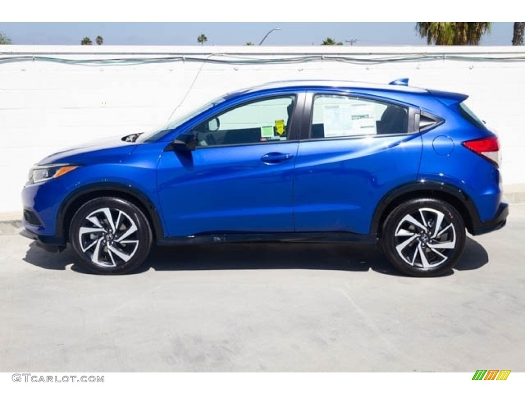 Aegean Blue Metallic 2019 Honda HR-V Sport Exterior Photo #129908649