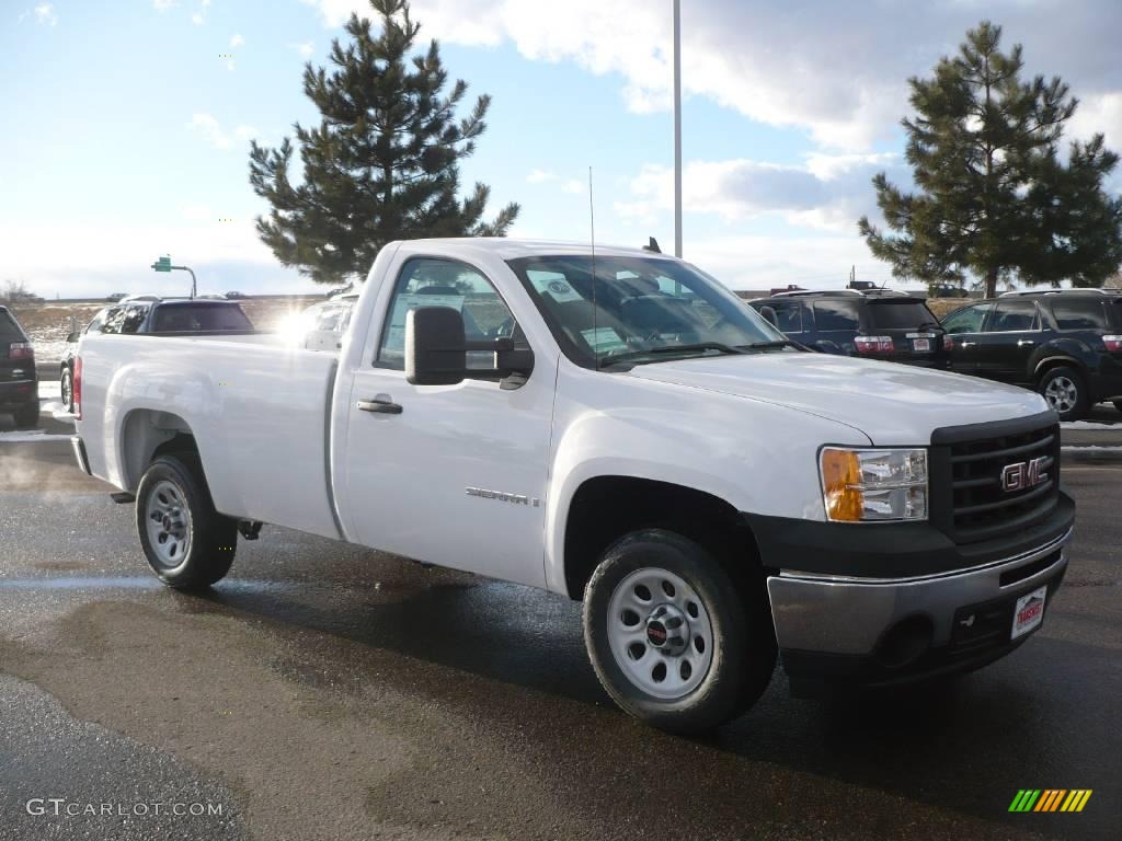 2009 Sierra 1500 Work Truck Regular Cab - Summit White / Dark Titanium photo #1