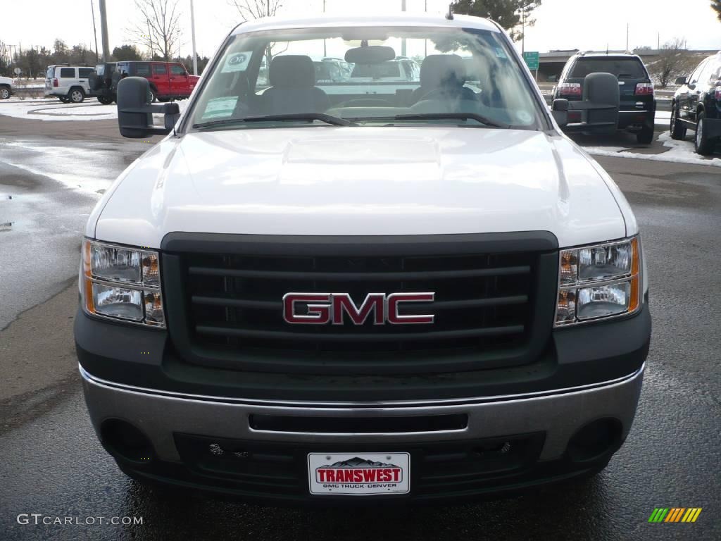 2009 Sierra 1500 Work Truck Regular Cab - Summit White / Dark Titanium photo #2