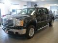 2009 Onyx Black GMC Sierra 1500 SLT Crew Cab 4x4  photo #3