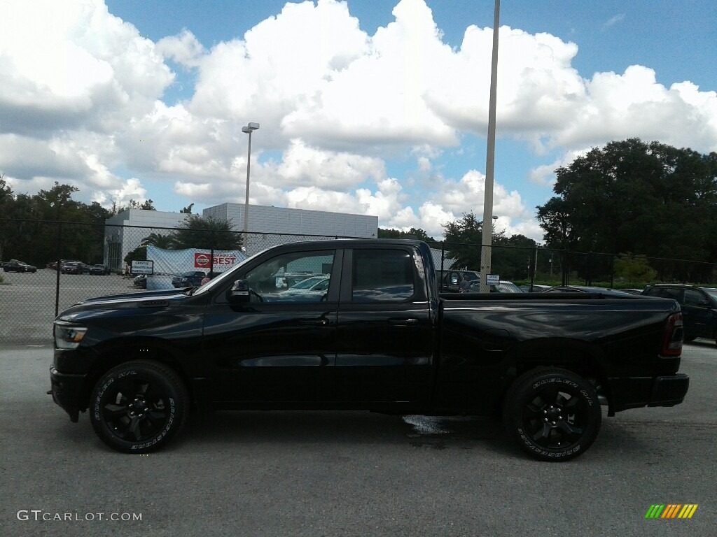 2019 1500 Big Horn Quad Cab 4x4 - Diamond Black Crystal Pearl / Black/Diesel Gray photo #2