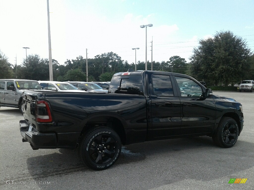 2019 1500 Big Horn Quad Cab 4x4 - Diamond Black Crystal Pearl / Black/Diesel Gray photo #5