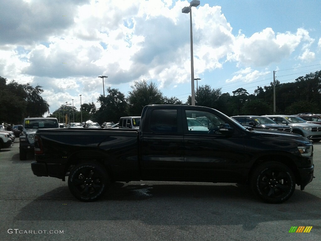 2019 1500 Big Horn Quad Cab 4x4 - Diamond Black Crystal Pearl / Black/Diesel Gray photo #6