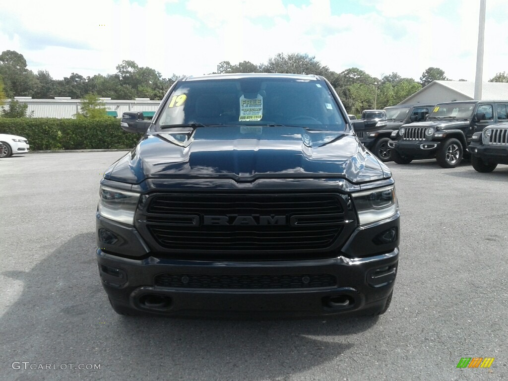 2019 1500 Big Horn Quad Cab 4x4 - Diamond Black Crystal Pearl / Black/Diesel Gray photo #8