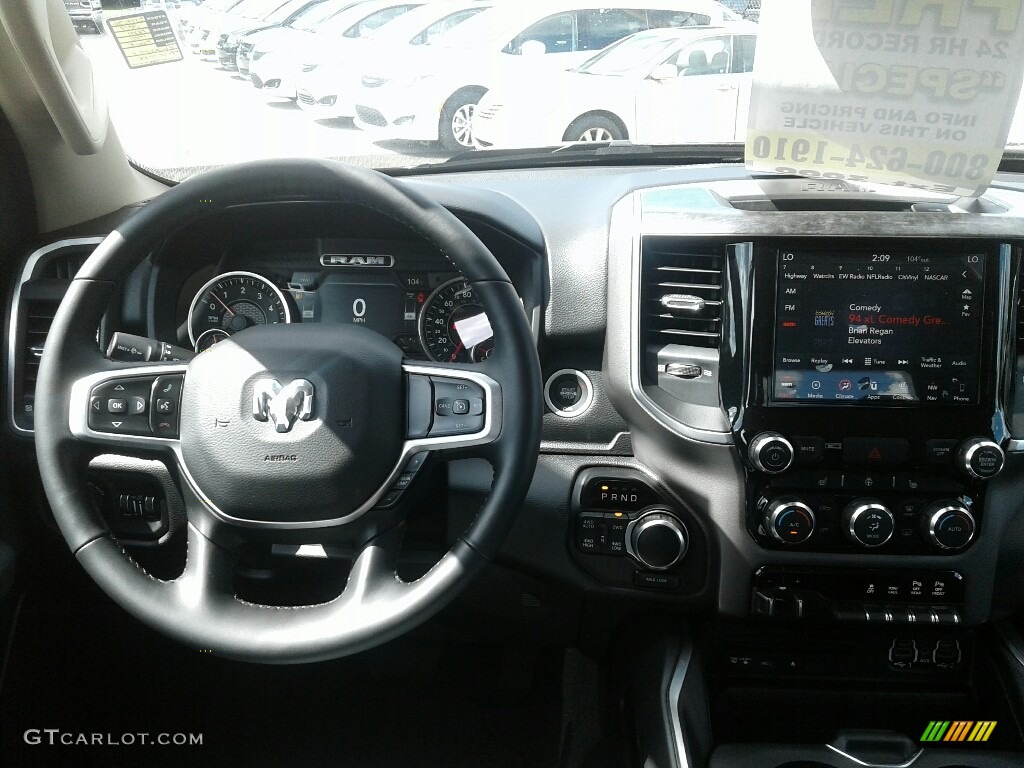 2019 1500 Big Horn Quad Cab 4x4 - Diamond Black Crystal Pearl / Black/Diesel Gray photo #13