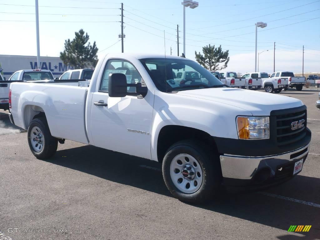 2009 Sierra 1500 Work Truck Regular Cab - Summit White / Dark Titanium photo #1