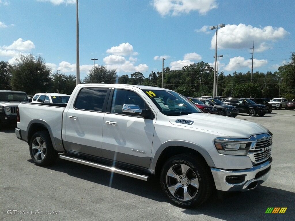 2019 1500 Laramie Crew Cab - Ivory Tri–Coat / Black photo #7