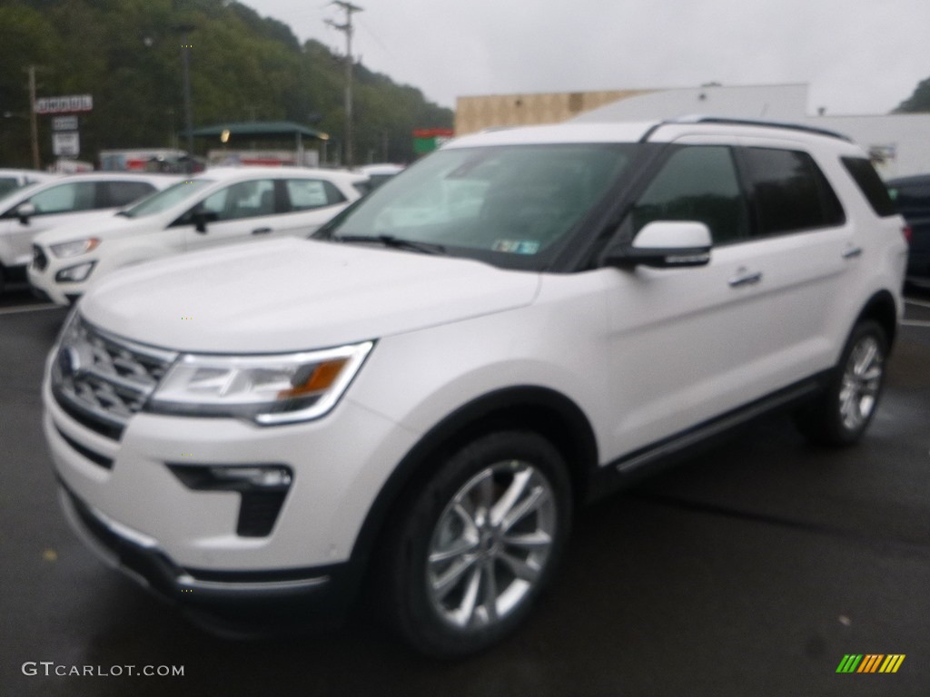 2018 Explorer Limited 4WD - White Platinum / Medium Stone photo #5