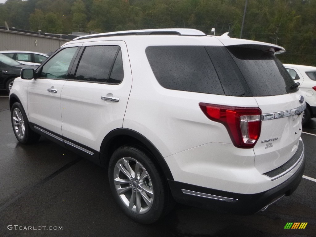 2018 Explorer Limited 4WD - White Platinum / Medium Stone photo #6