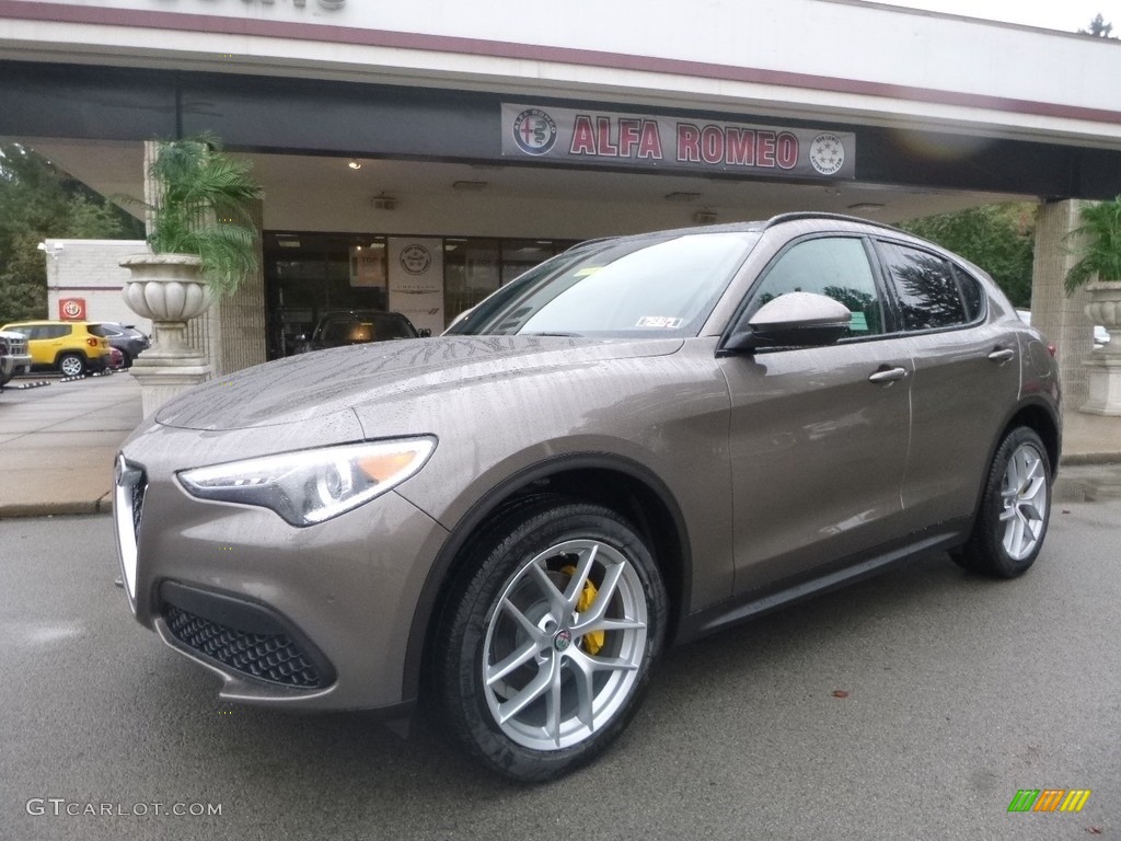 Imola Titanium Metallic 2019 Alfa Romeo Stelvio Ti Sport AWD Exterior Photo #129915679