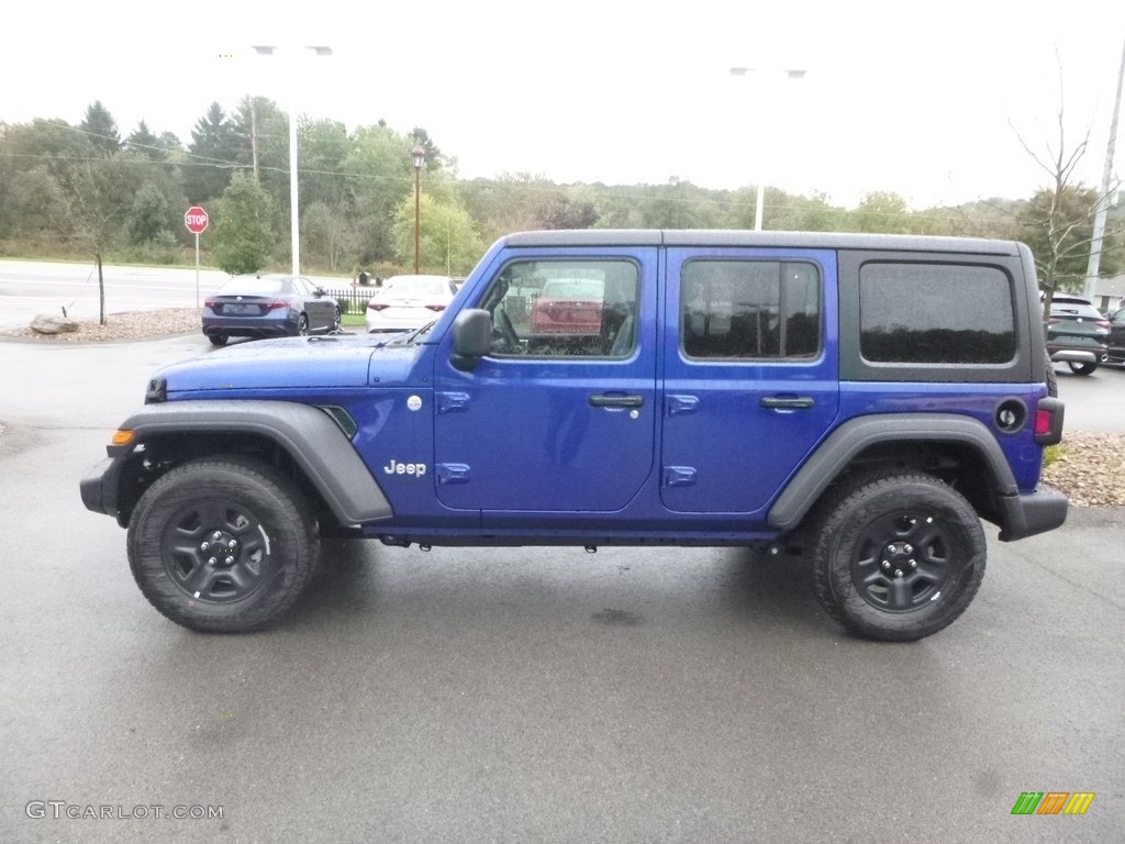 Ocean Blue Metallic 2018 Jeep Wrangler Unlimited Sport 4x4 Exterior Photo #129916309