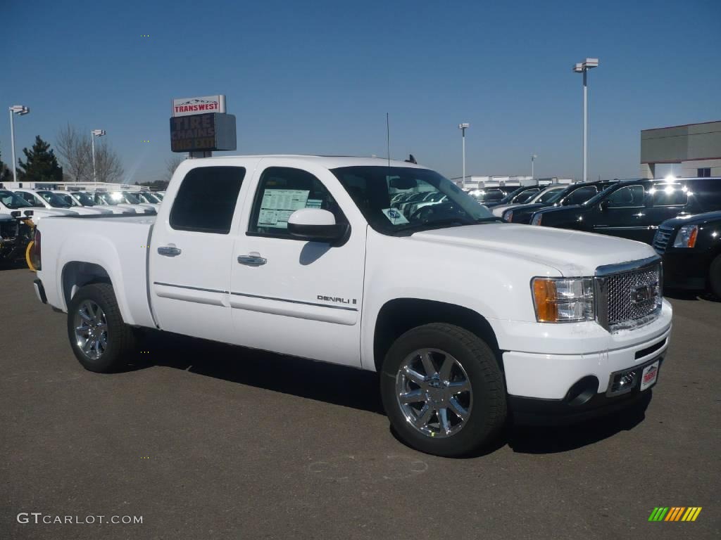 2009 Sierra 1500 Denali Crew Cab AWD - Summit White / Ebony photo #1
