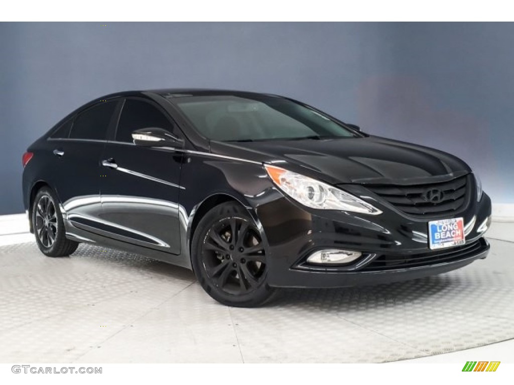 2013 Sonata Limited - Midnight Black / Wine photo #12
