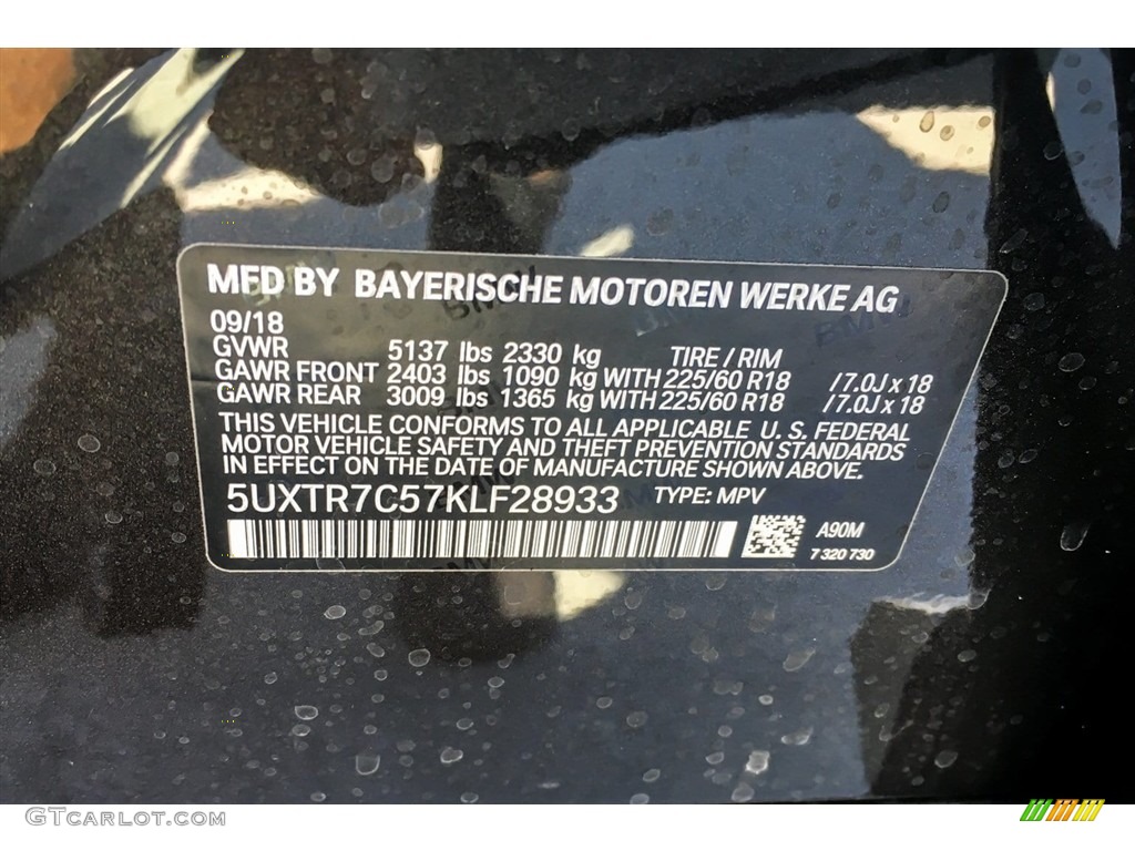 2019 X3 sDrive30i - Dark Graphite Metallic / Black photo #11