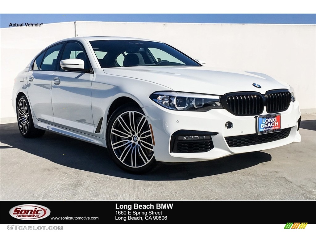 2019 5 Series 530e iPerformance Sedan - Alpine White / Black photo #1